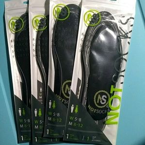 4 x Notsocks Sockless Insoles New in Package